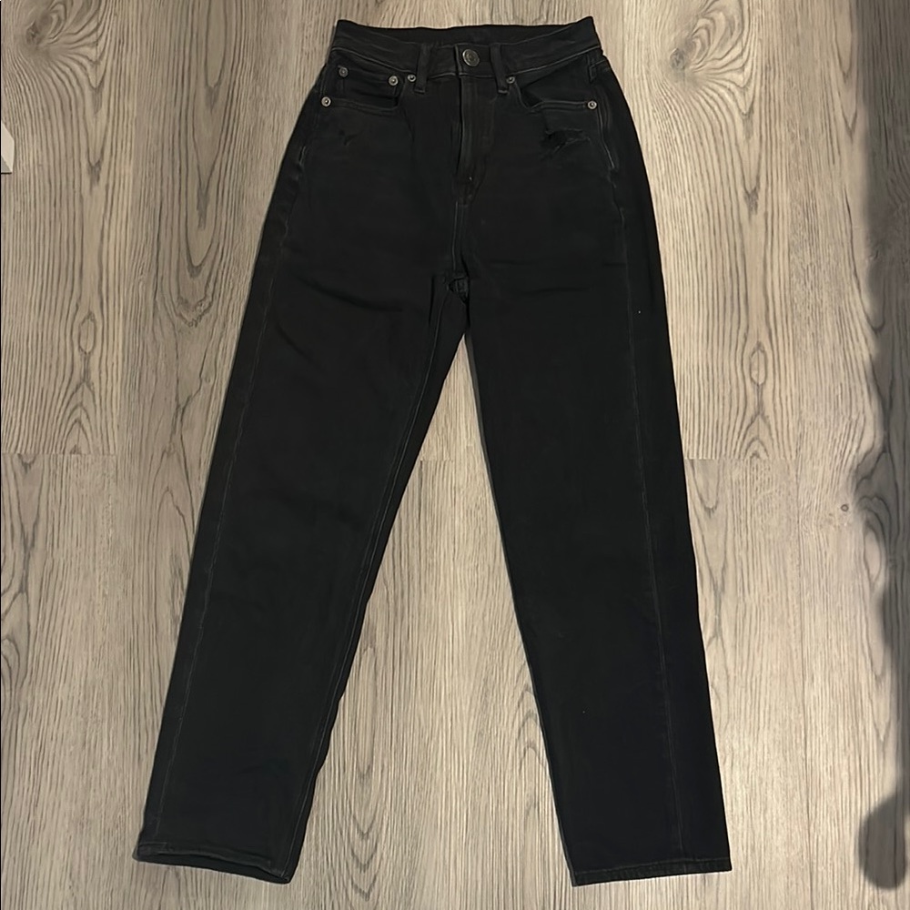 American Eagle Highest Rise 90s Boyfriend Black Jeans Size 00